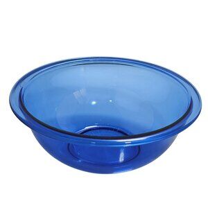 Pyrex Blue Mixing Nesting Bowl 1.5qt vtg kitchenwares serving 8.5" made in USA
